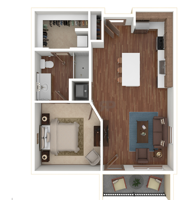 1 Bed / 1 Bath C