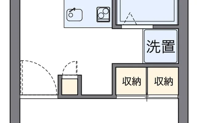 レオパレスミルキーウェイ - 安芸郡府中町の学生向け宿泊施設 - 206号房间(带独立厨房)