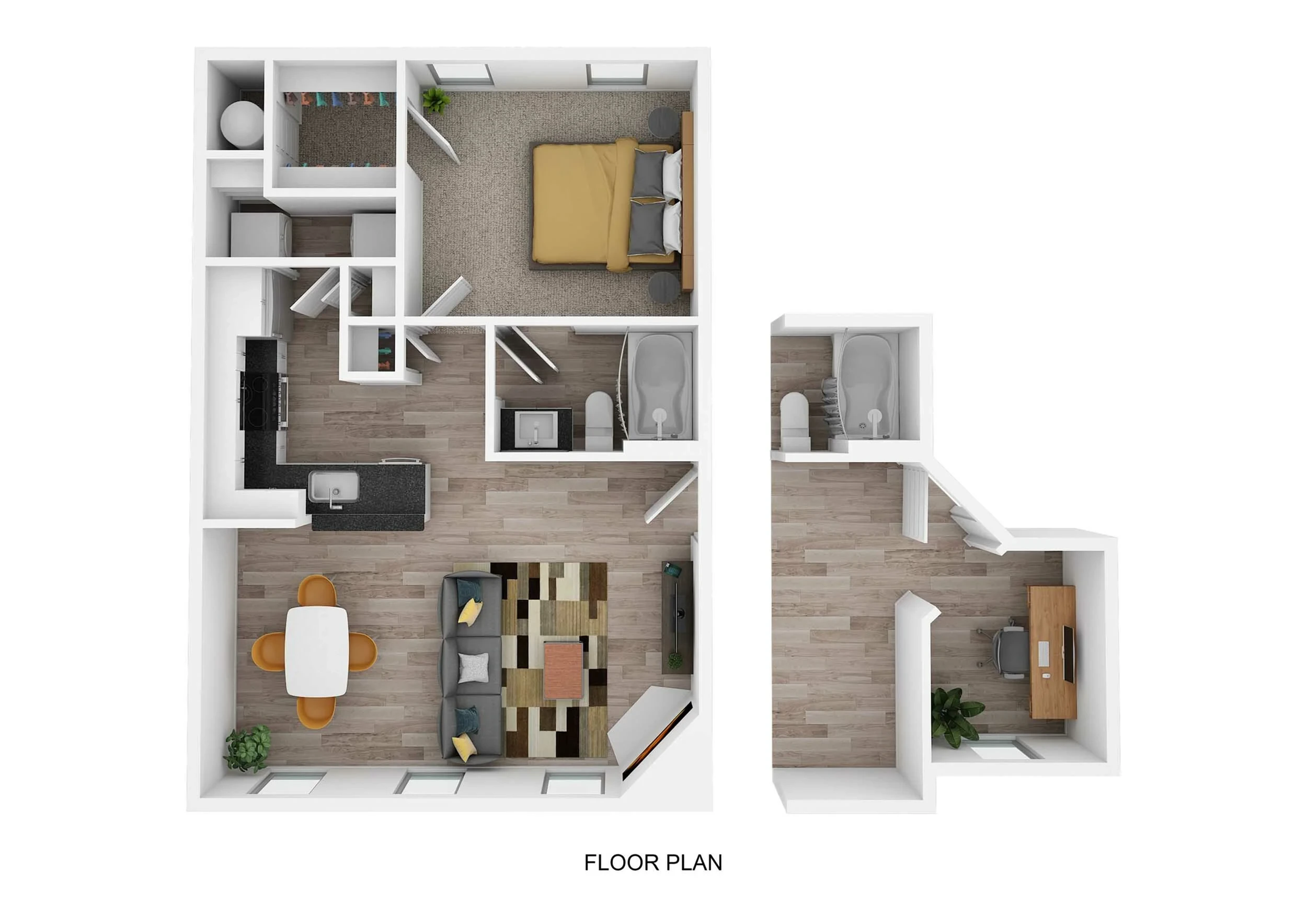 1 Bed 1 Bath The Eastham with Study Renovated