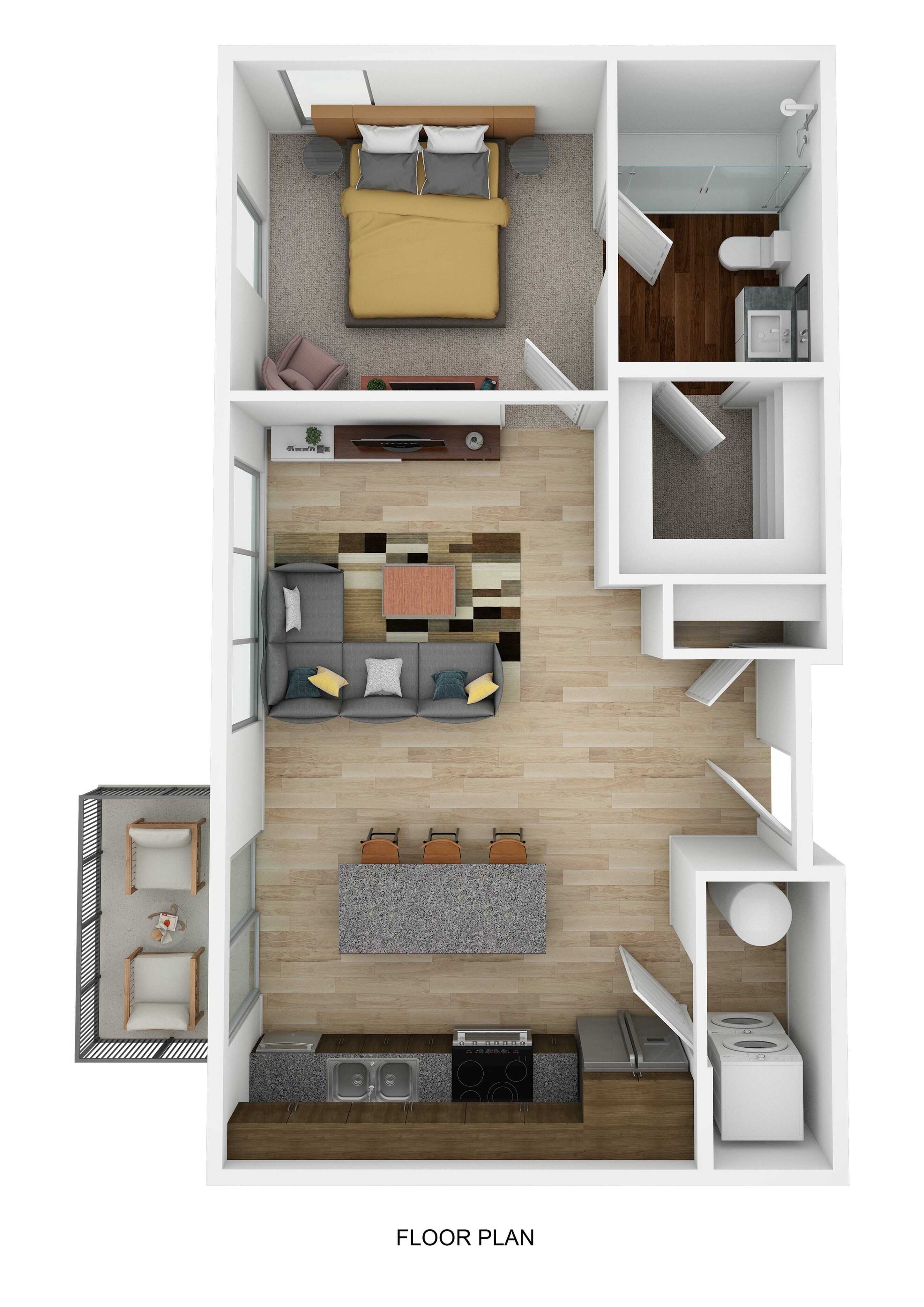 1 Bed 1 Bath Kandinsky