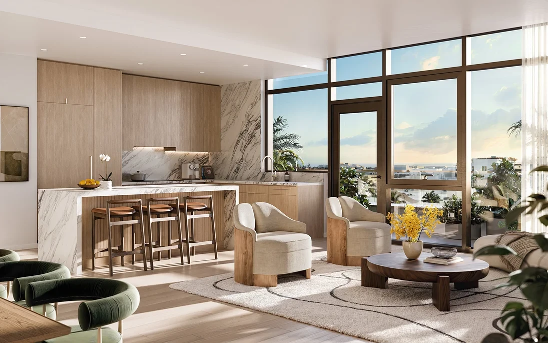 Corner 3 Bedroom, 2 Bath Penthouse, Terrace
