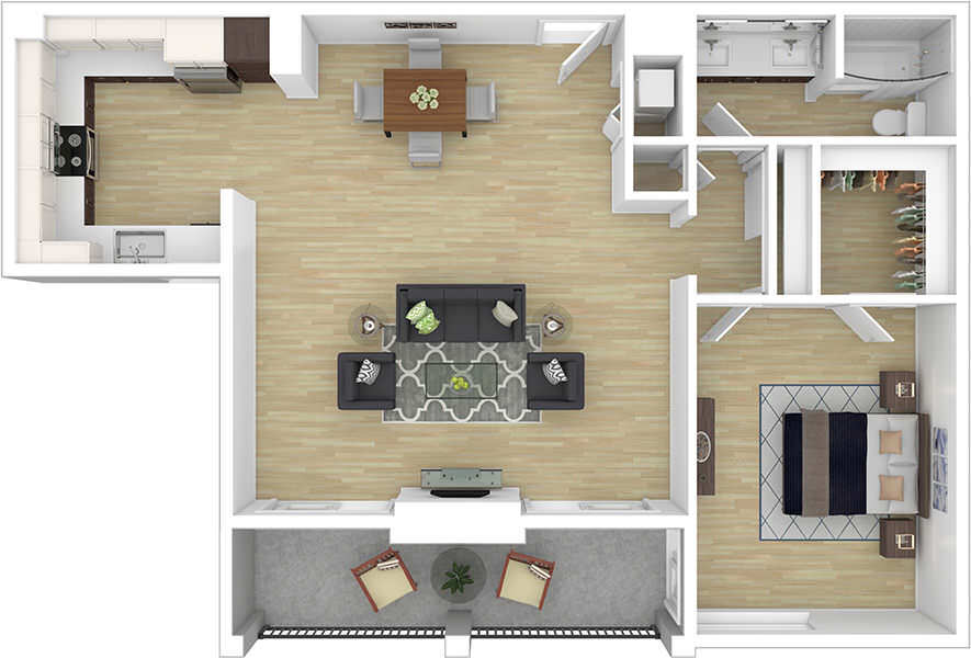 1 Bed 1 Bath