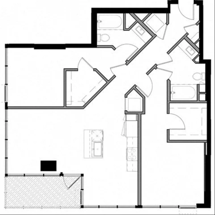 1 Bedroom 1G w/ Balcony