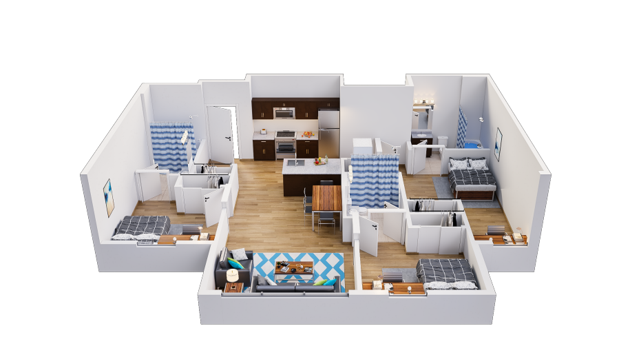 3 Bed 3 Bath Madison A