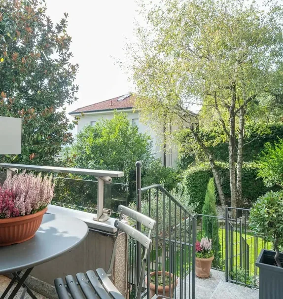 Quadrilocale con giardino vicino al centro