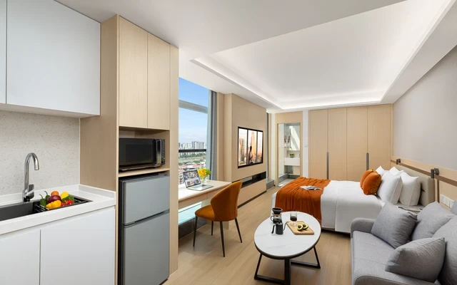 Zhuhai Citadines Gongbei Apartment - Zhuhai student accommodation - Studio Deluxe with extra sofa bed