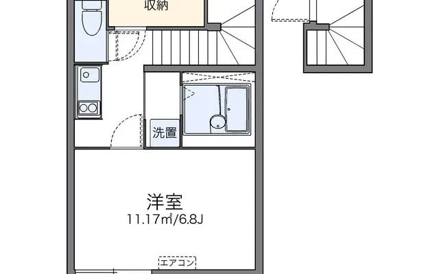 レオネクストショアーズⅠ - 別府市の学生向け宿泊施設 - 206号房间(带独立厨房)