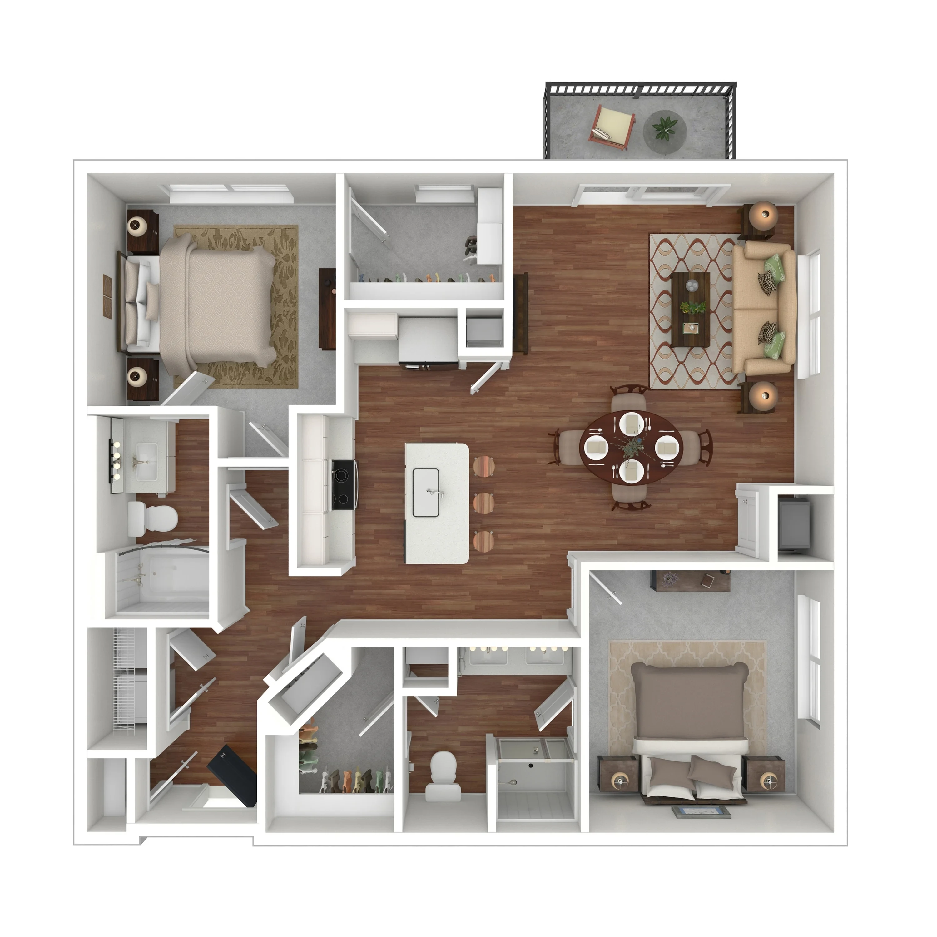 2 Bed 2 Bath Twilight