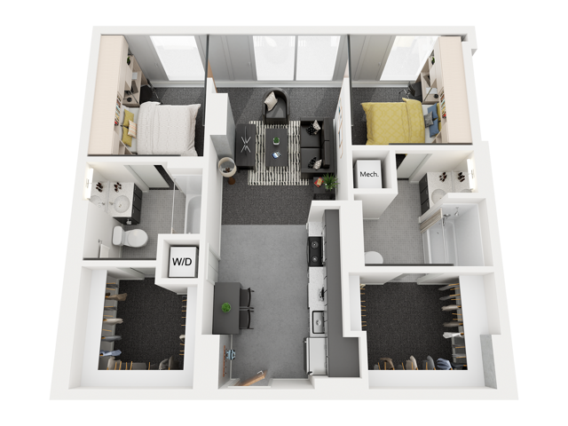 2 Bed 2 Bath - 2A - F 25-32