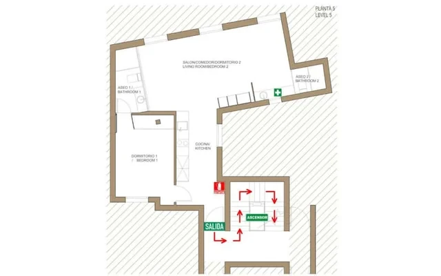 2 bedrooms 2 bathrooms furnished - Barrio Salamanca - bright 1