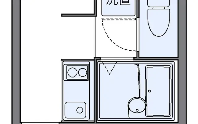 フジヤマＢ - Kamimikawa-cho Kawachi-gun student accommodation - 205号房间(带独立厨房)