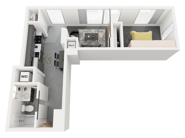 1 Bedroom City View - F 2-7