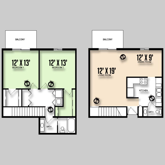 2 Bedrooms, 1.5 Bathrooms