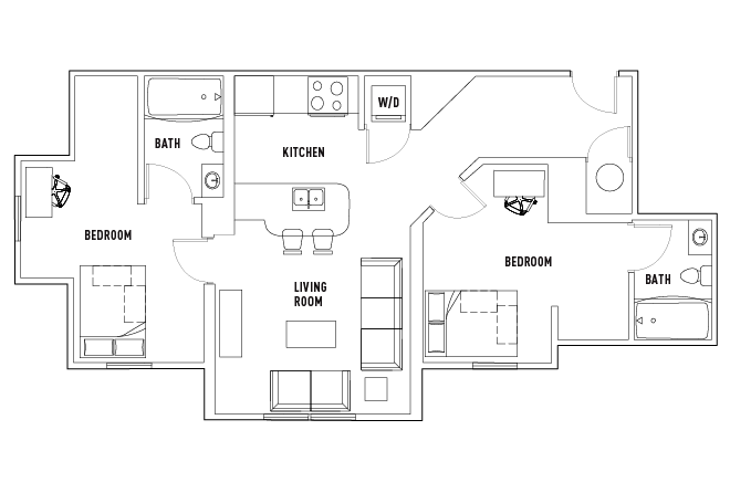 2 Bed - 2 Bath B