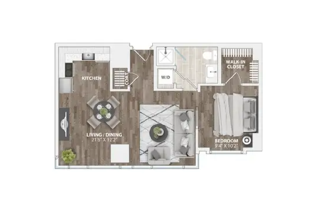 1 Bed 1 Bath A2A