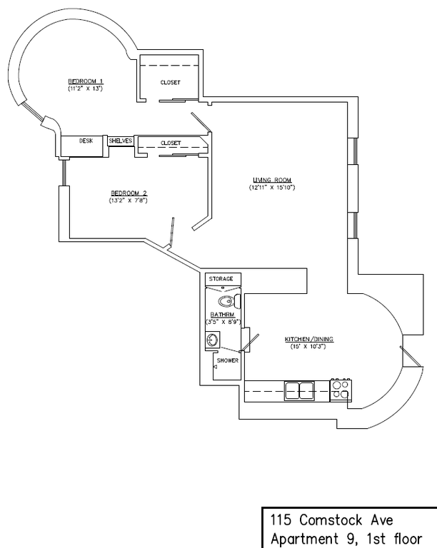 2 bed 1 bath-Apartment 9 per person