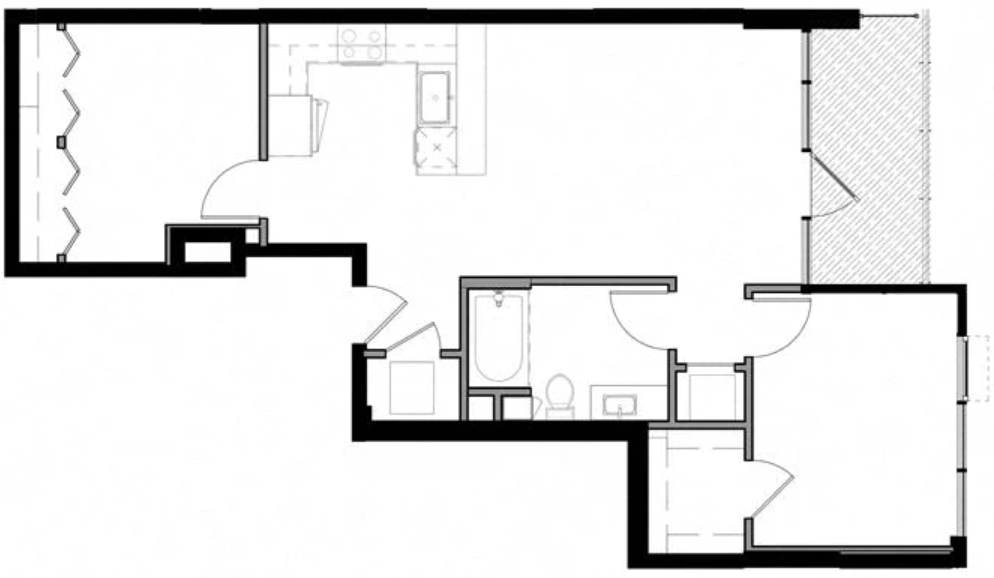 2 Bedroom 2A w/ Balcony