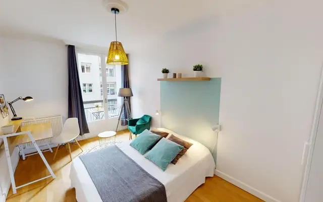 Enjoyable double bedroom near the Part Dieu train station 1