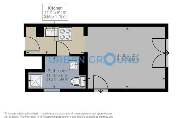 Furnished 1 room studio with elevator and balcony 4