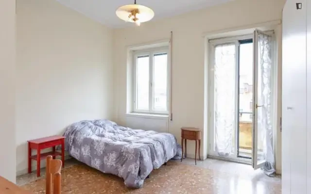 Bed in nice twin bedroom near Villa Doria Pamphili - 로마 학생 숙소
