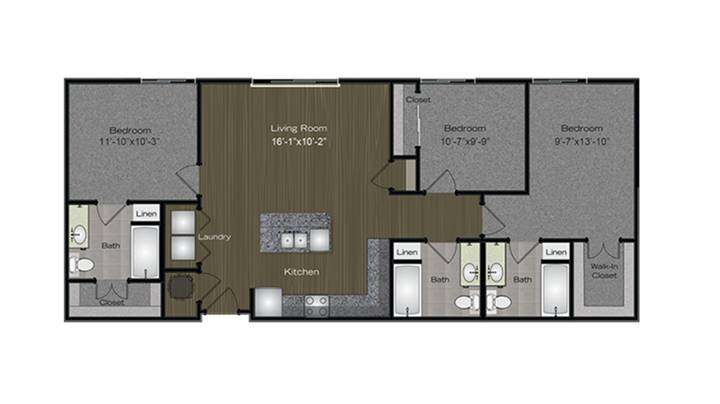 3 Bed 3 Bath Moon Tower