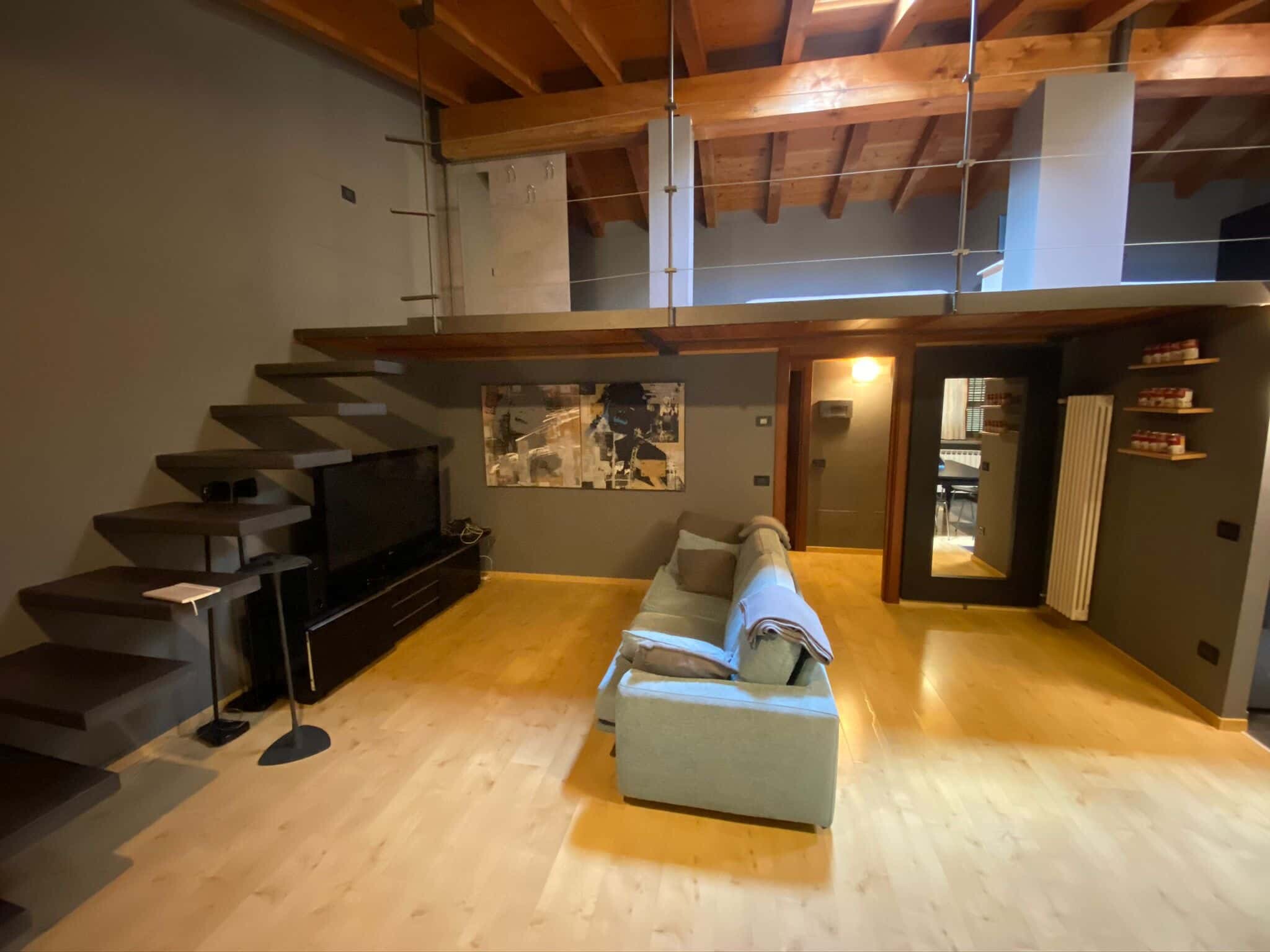 Elegant Open Space with Mezzanine and Terrace in Bergamo (BG)