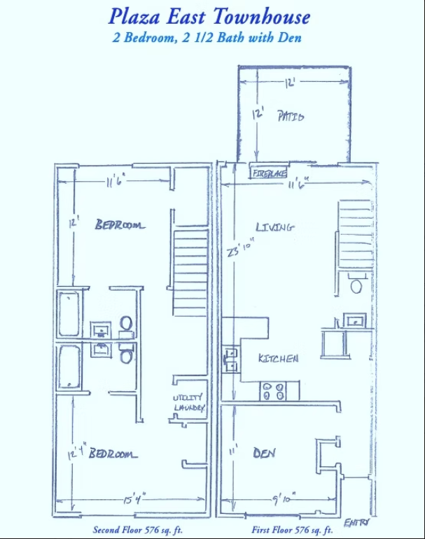 2 BEDROOM, 2.5 BATHROOM