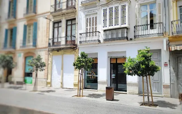 Beautiful studio apartment with balcony and shared rooftop in central Malaga 0