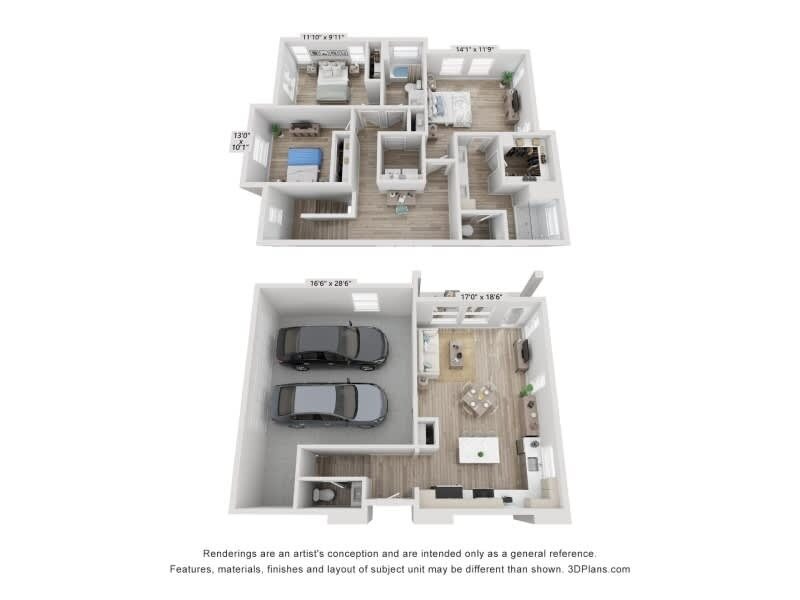 3 Bed 2.5 Bath The Avila