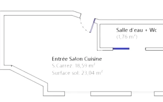 PARIS 16e·20m²·F1·Studio·With furniture 2