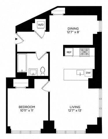 1 Bedroom 1CL Penthouse North