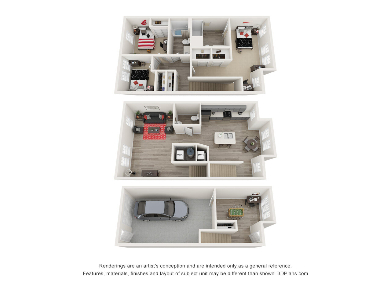 3 Bedrooms, 2.5 Bathrooms