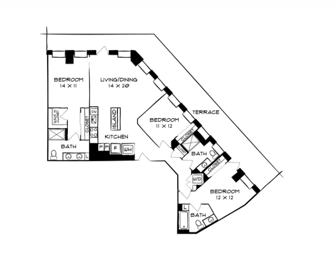 3 Bed 3 Bath Design 3B30