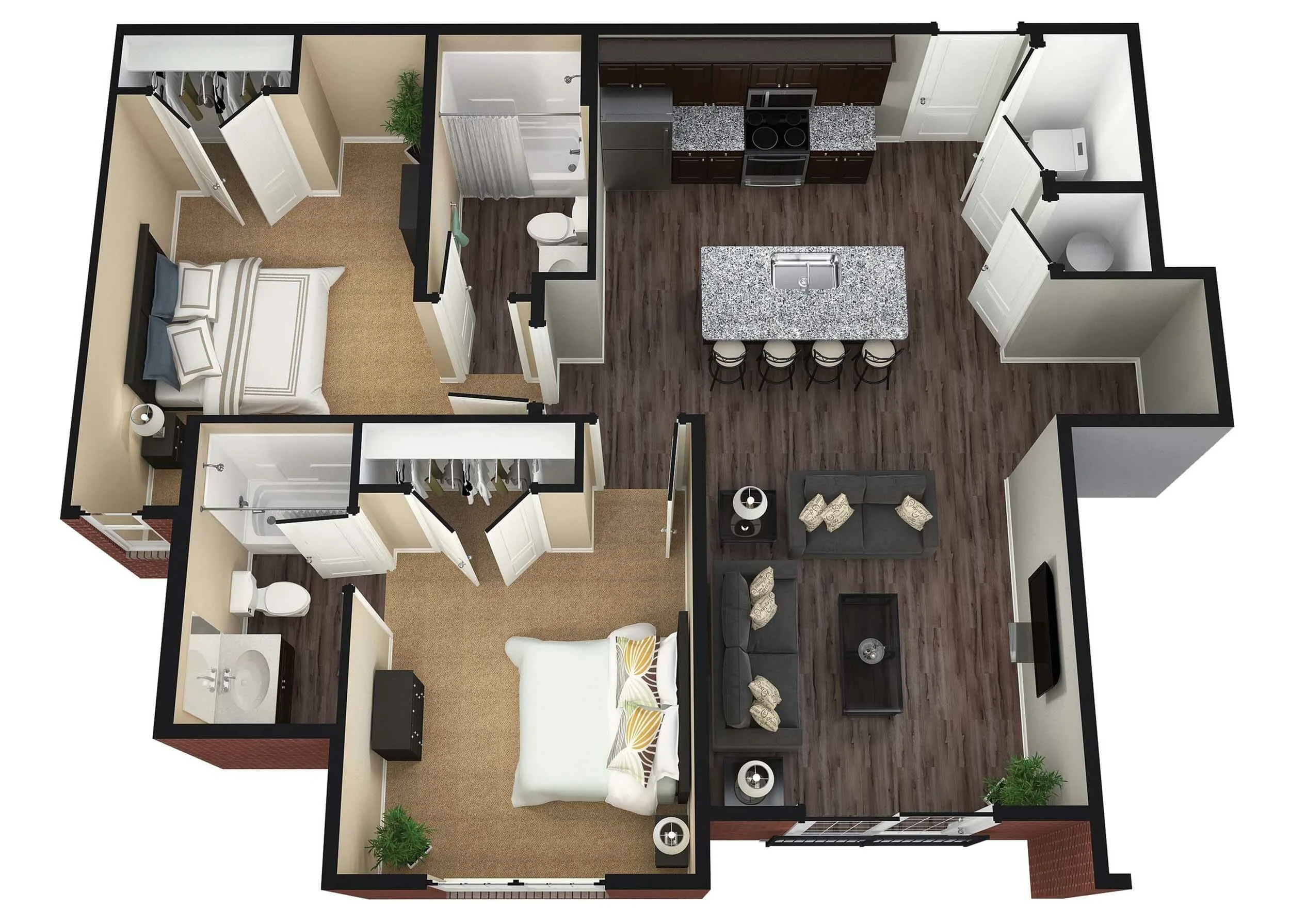 2 Bed 2 Bath Hazelton III