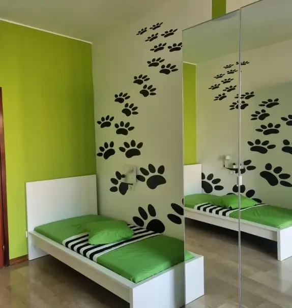 Bed in a comfy twin bedroom, in Sesto San Giovanni