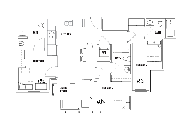 3 Bed 3 Bath B