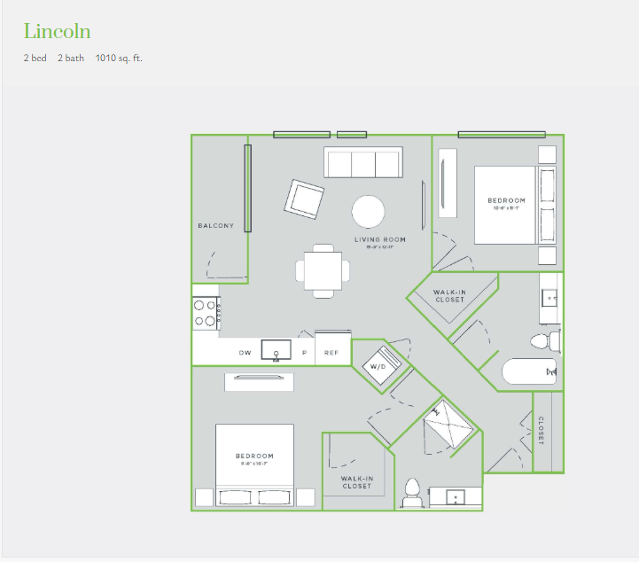 2 Bed 2 Bath Lincoln