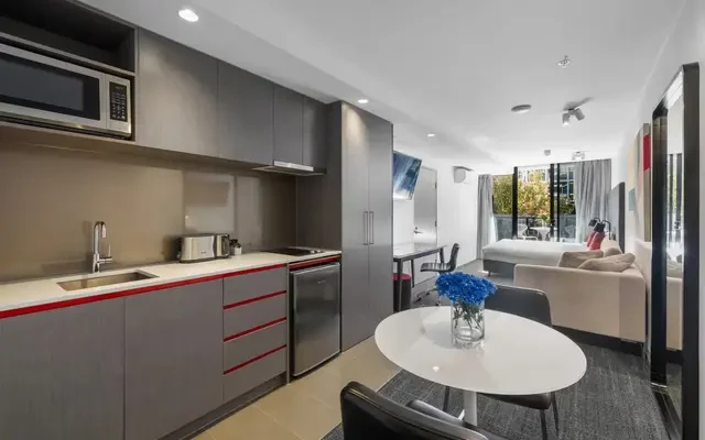 Richmond, Melbourne - メルボルンの学生向け宿泊施設 - Studio King Suite