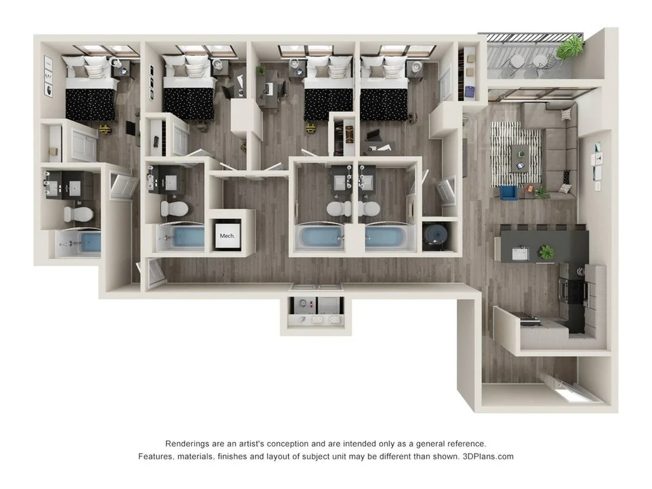 4 BED 4 BATH-Downing