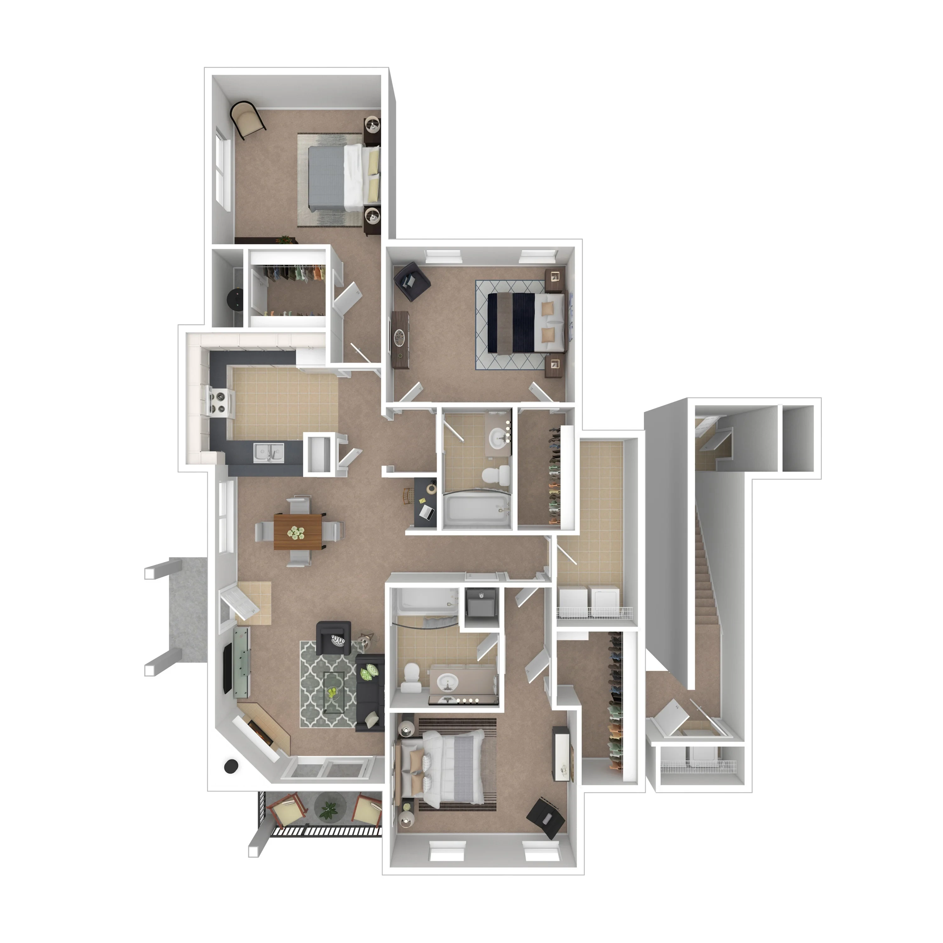 3 Bed 2 Bath The Ratama - Carriage House