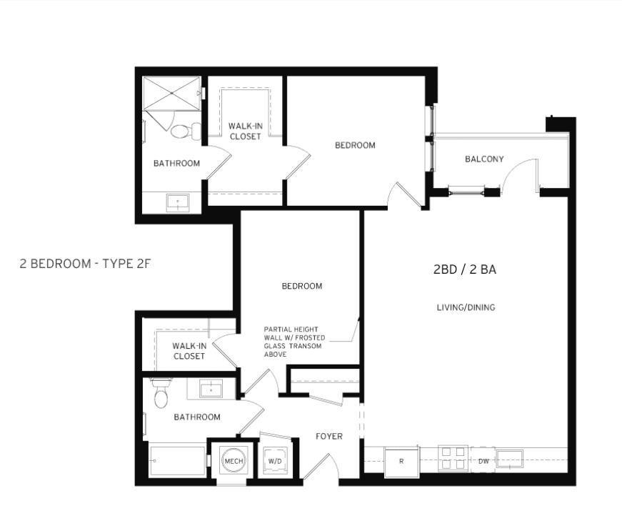 2 Bed 2 Bath Mahogany