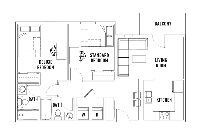 Phase 1 - 2 Bed - 2 Bath A