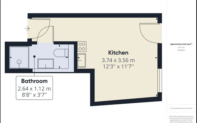 Fully furnished studio with balcony-  Nearby HTW University 3