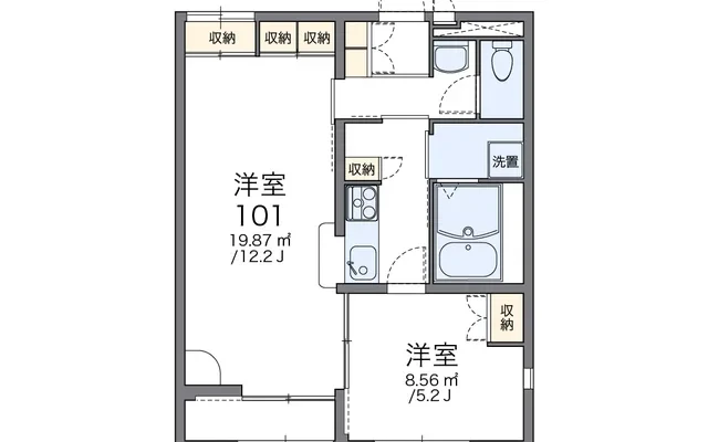 レオパレスラ　グレージュ 3