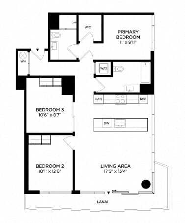 3 Bedroom 3B