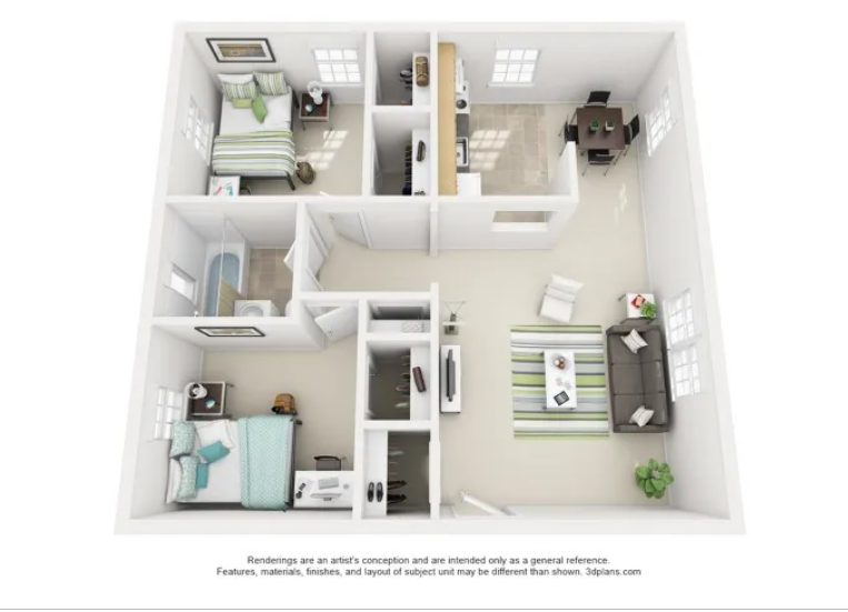 2bd / 1ba The Heaton