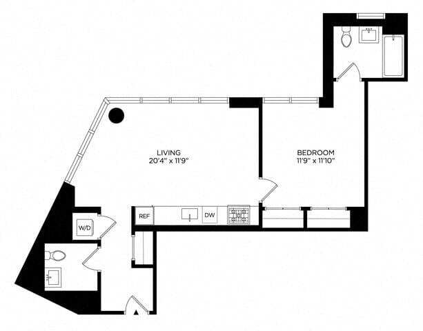 1 Bedroom 1CB Penthouse North