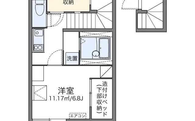 レオネクストブランシュ - 神崎郡福崎町の学生向け宿泊施設 - 206号房间(带独立厨房)