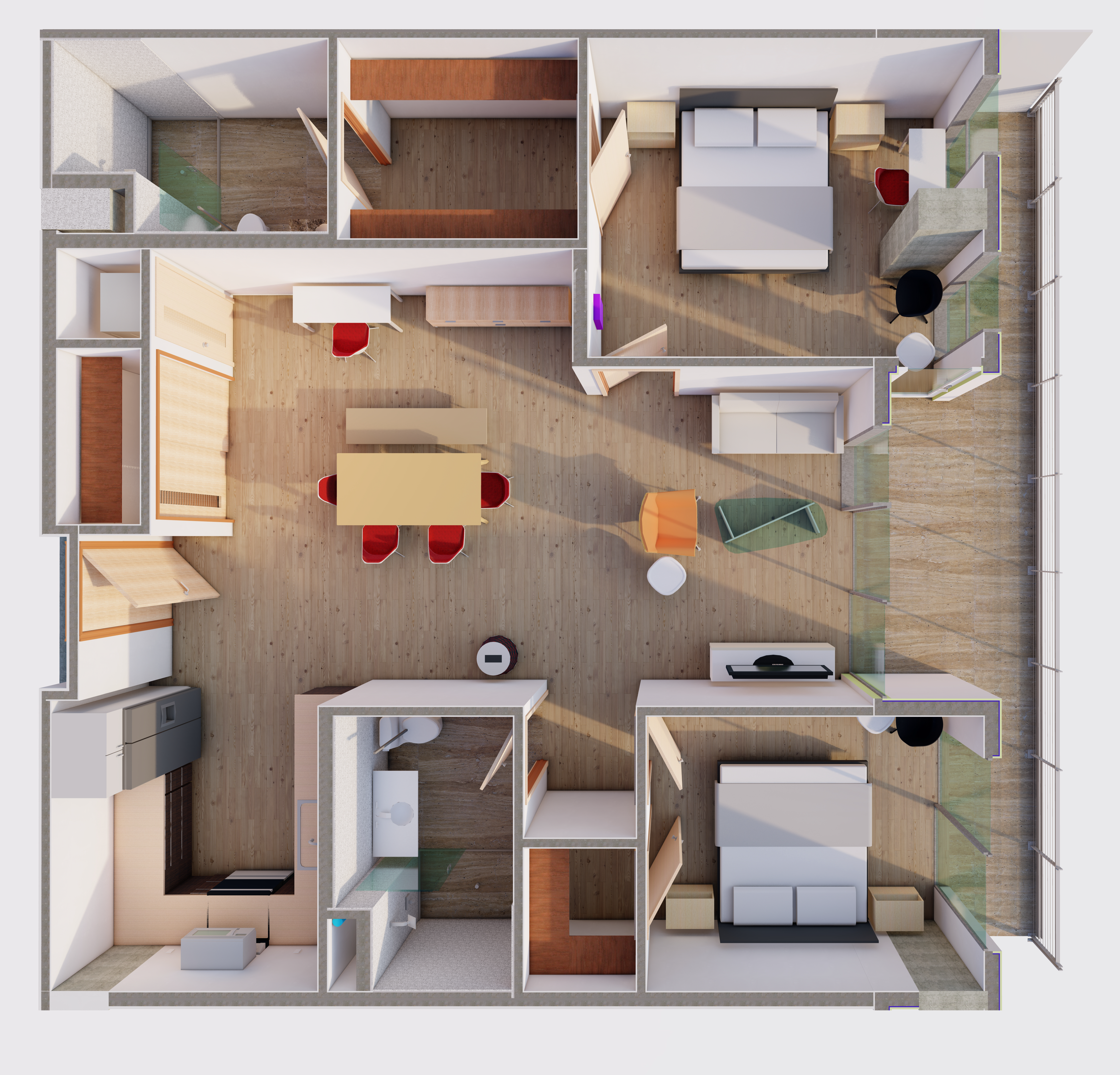 2 Bed 3 Bath