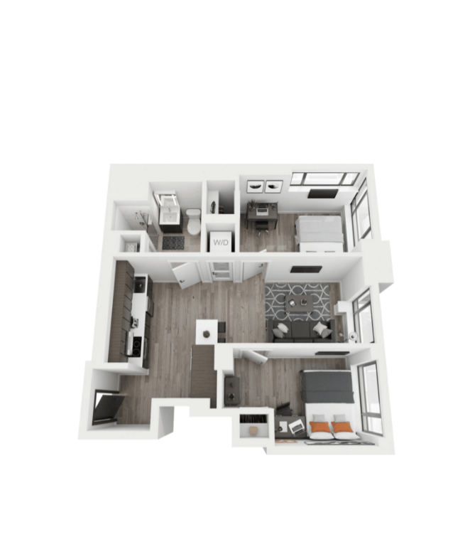2 Bed 1 Bath B1